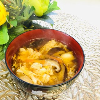 ☆椎茸と人参の卵とじお味噌汁☆